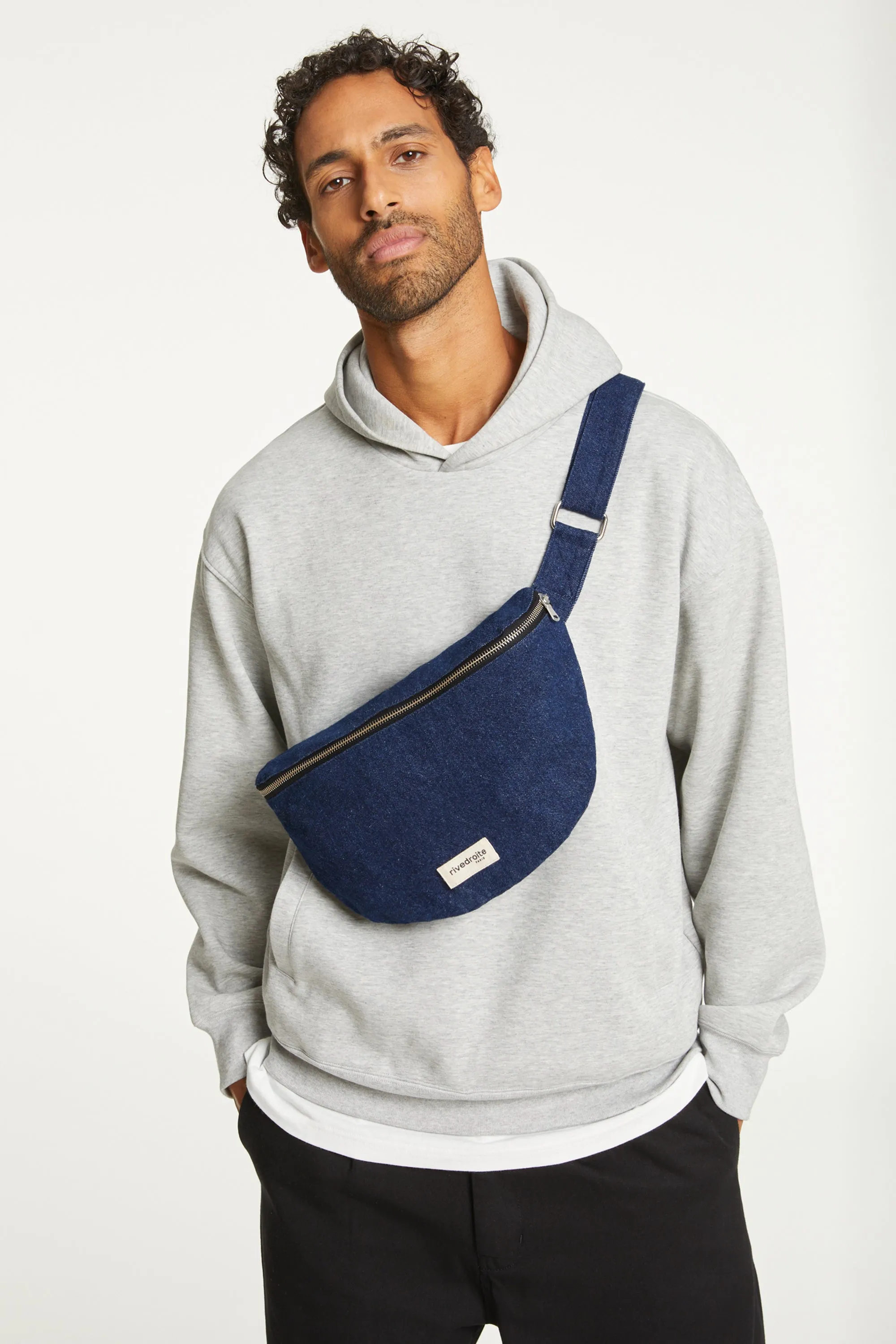 Custine XL the waist bag - Upcycled Raw Denim