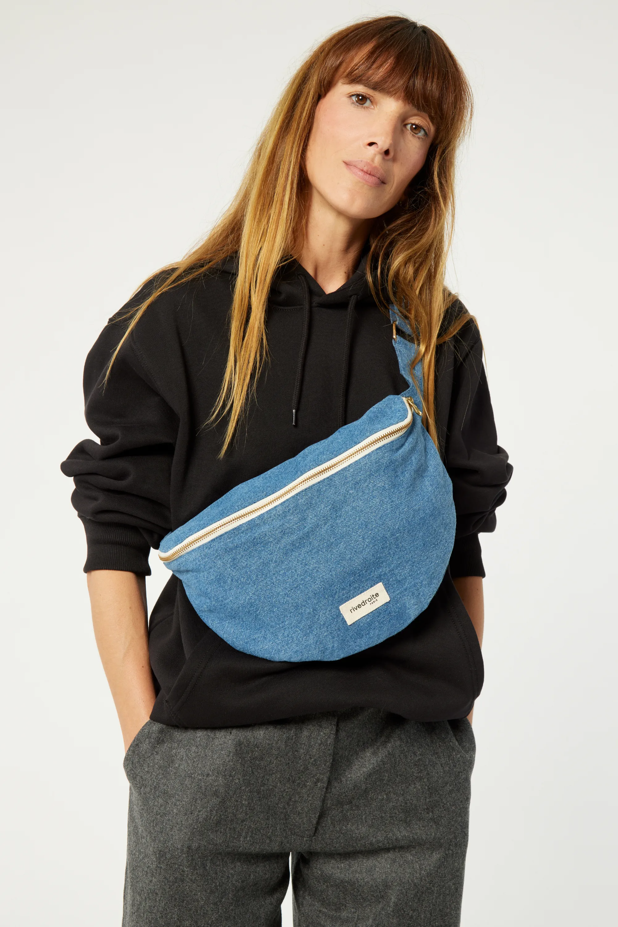 Custine XL the waist bag - Upcycled Stonedwashed Denim