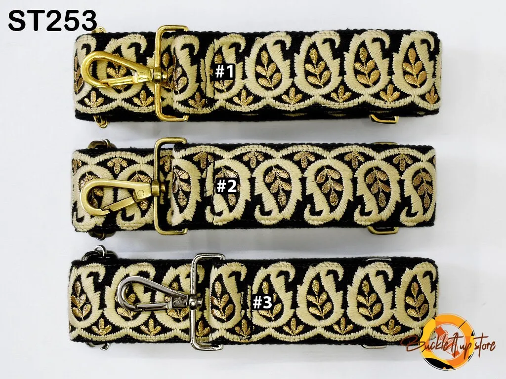 Custom Messenger Bag Handbag Strap Replacement Guitar Strap Gift Sister Embroidered Purse Strap Boho Embroidery Crossbody Strap for Purses
