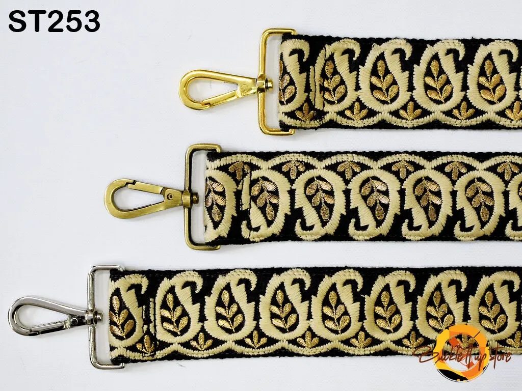 Custom Messenger Bag Handbag Strap Replacement Guitar Strap Gift Sister Embroidered Purse Strap Boho Embroidery Crossbody Strap for Purses