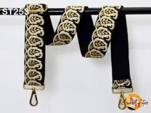 Custom Messenger Bag Handbag Strap Replacement Guitar Strap Gift Sister Embroidered Purse Strap Boho Embroidery Crossbody Strap for Purses