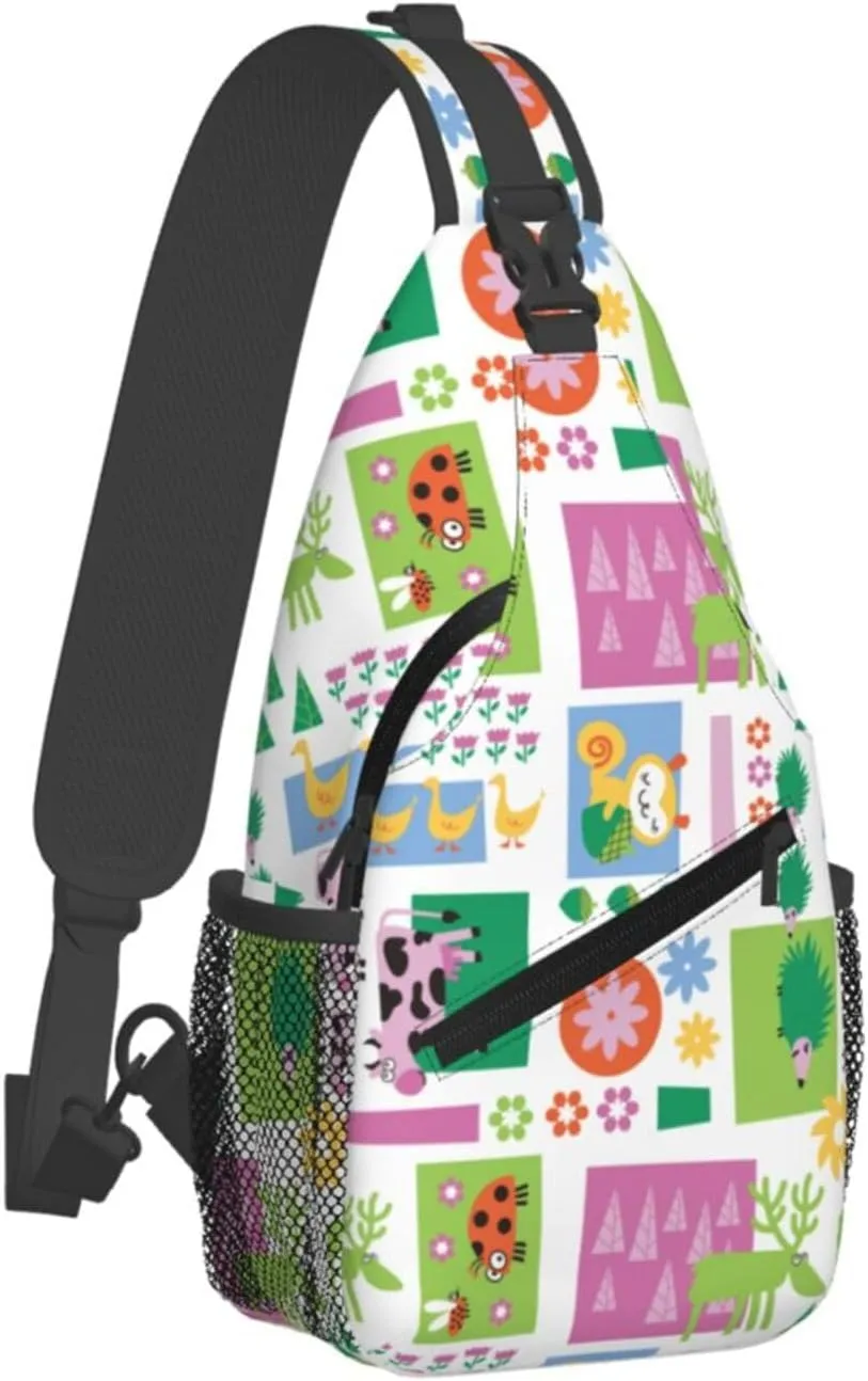 Cute cat Chest Bags Crossbody Sling Bag Shoulder Bag Travel Hiking Daypack For Men Women