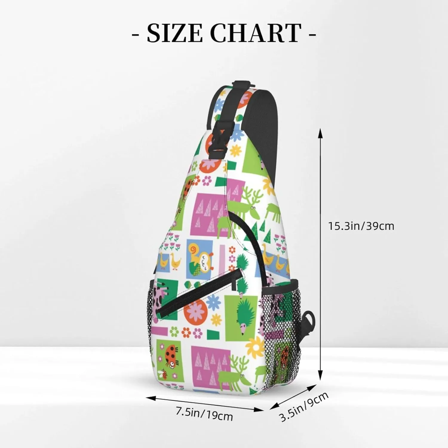 Cute cat Chest Bags Crossbody Sling Bag Shoulder Bag Travel Hiking Daypack For Men Women