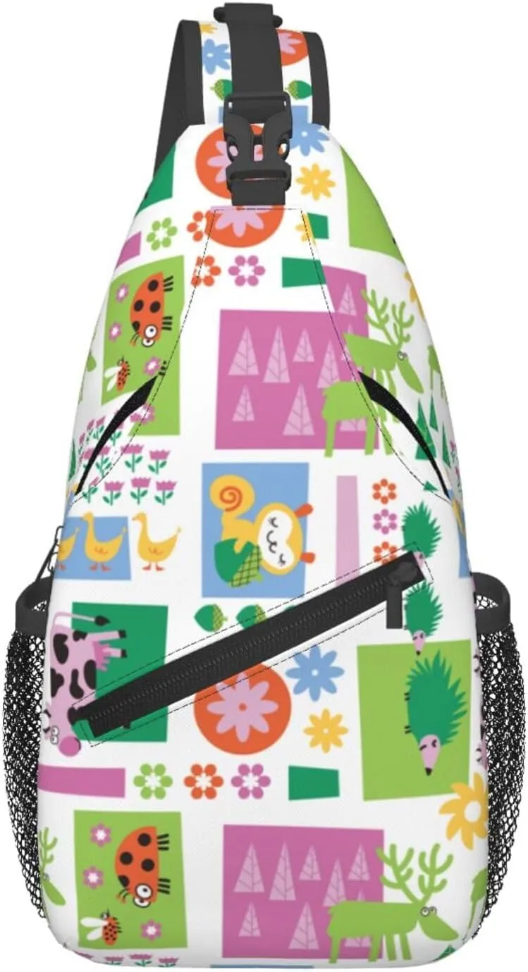 Cute cat Chest Bags Crossbody Sling Bag Shoulder Bag Travel Hiking Daypack For Men Women