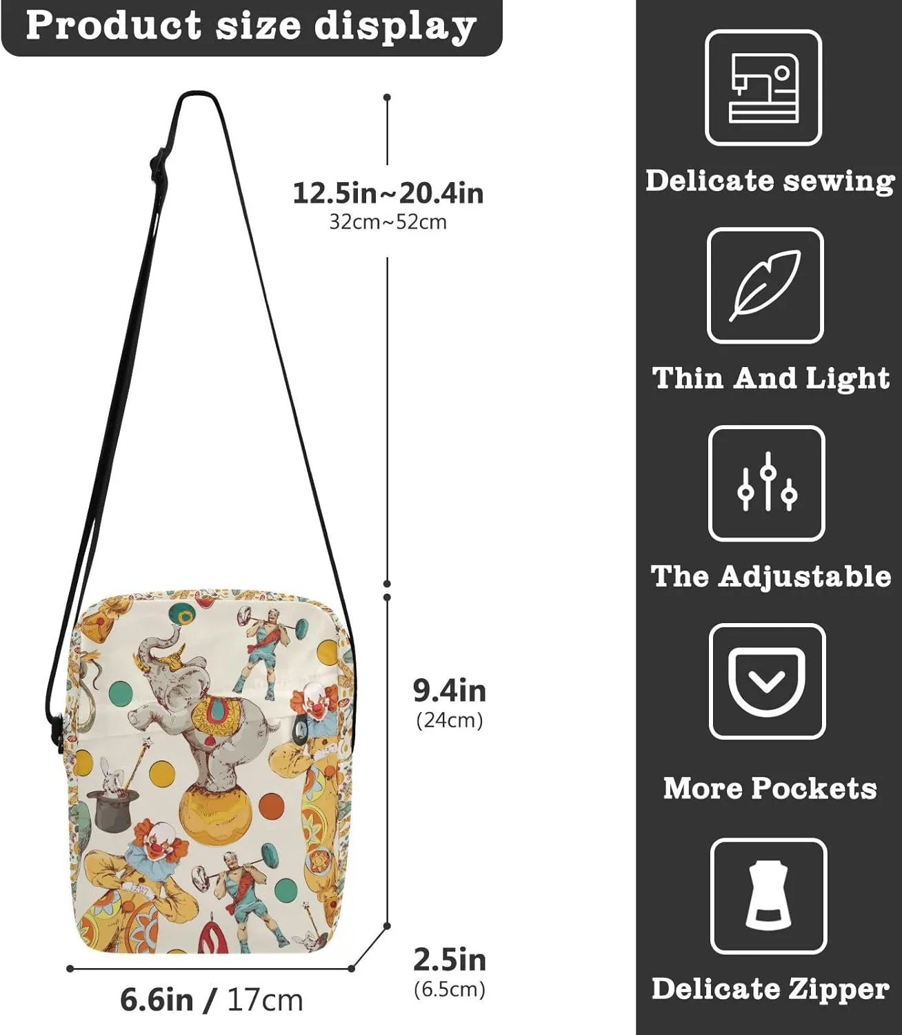 Daisies Messenger Bag for Women Men Side Bag for Travel Workout