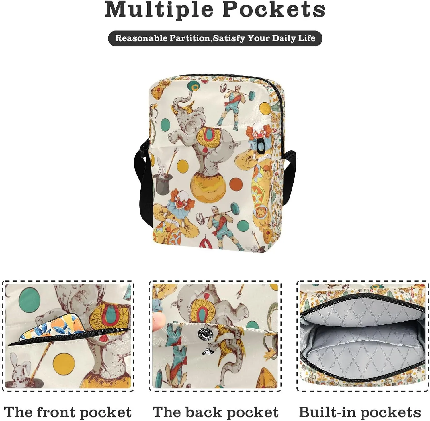 Daisies Messenger Bag for Women Men Side Bag for Travel Workout