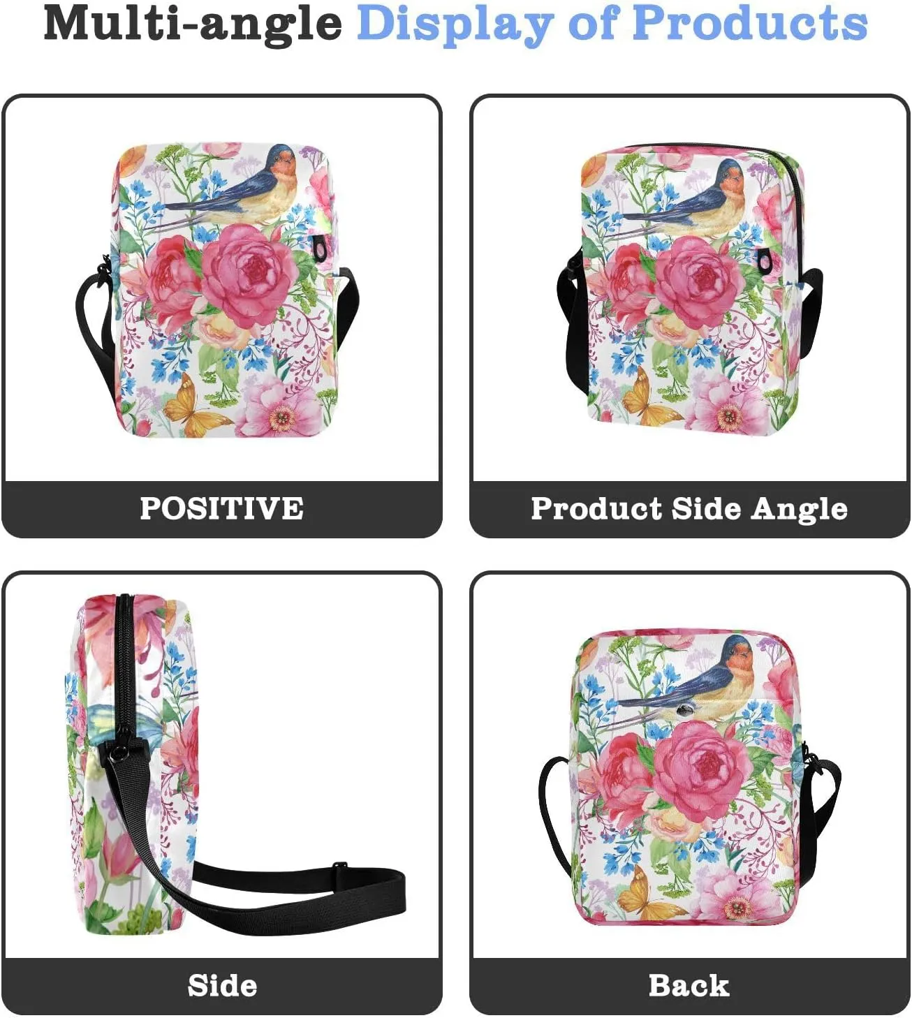 Daisies Messenger Bag for Women Men Side Bag for Travel Workout