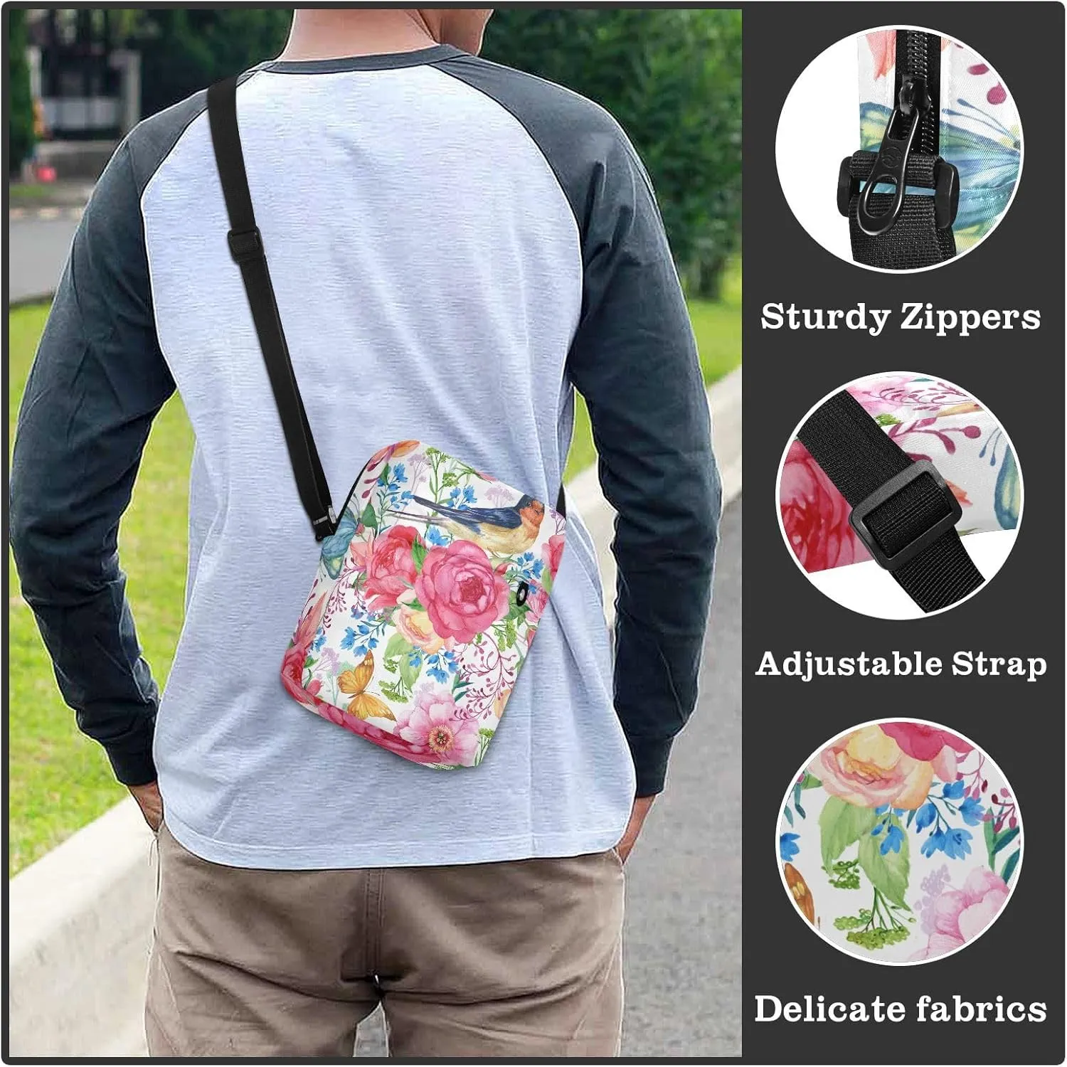 Daisies Messenger Bag for Women Men Side Bag for Travel Workout