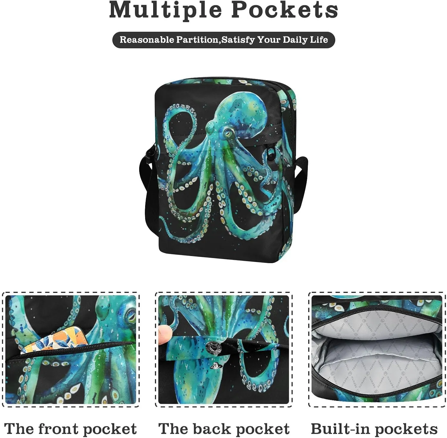 Daisies Messenger Bag for Women Men Side Bag for Travel Workout