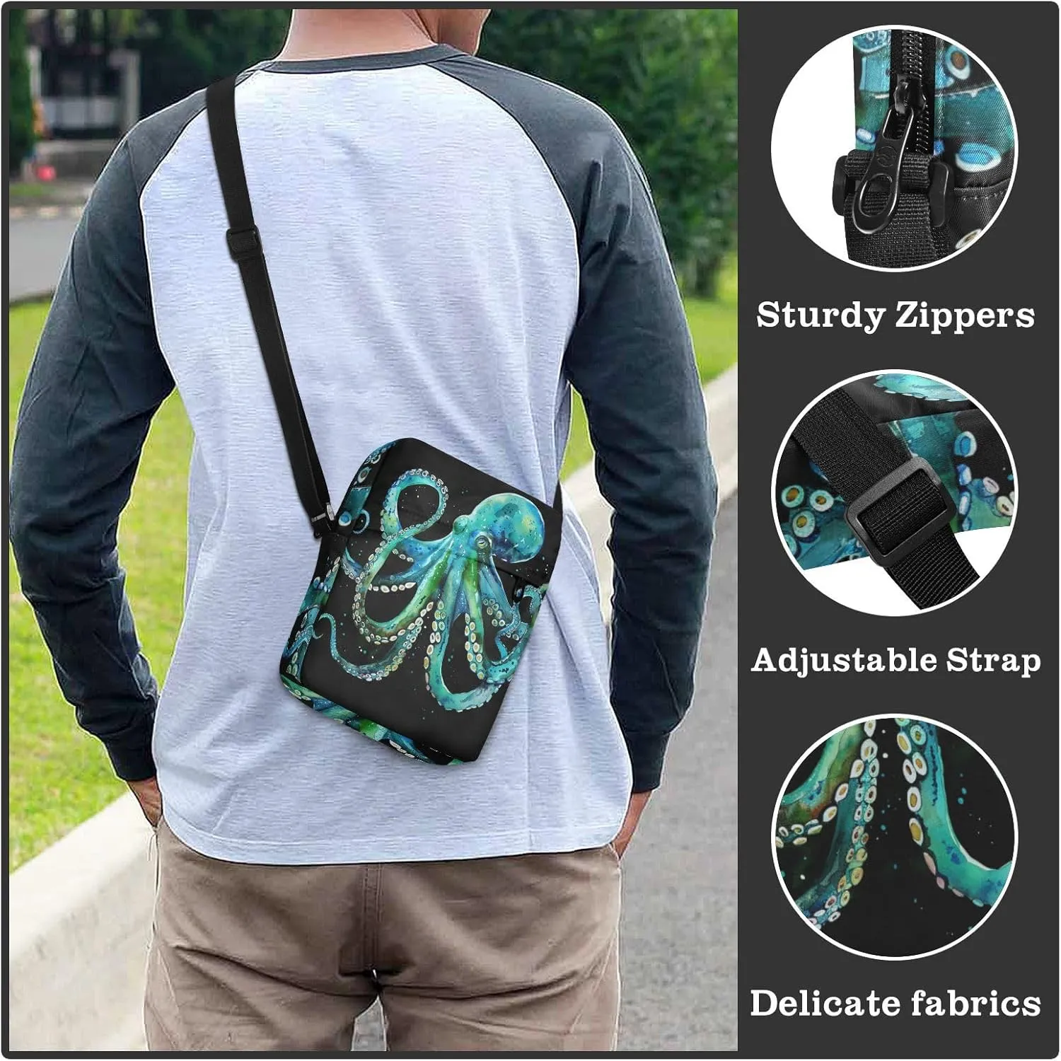 Daisies Messenger Bag for Women Men Side Bag for Travel Workout