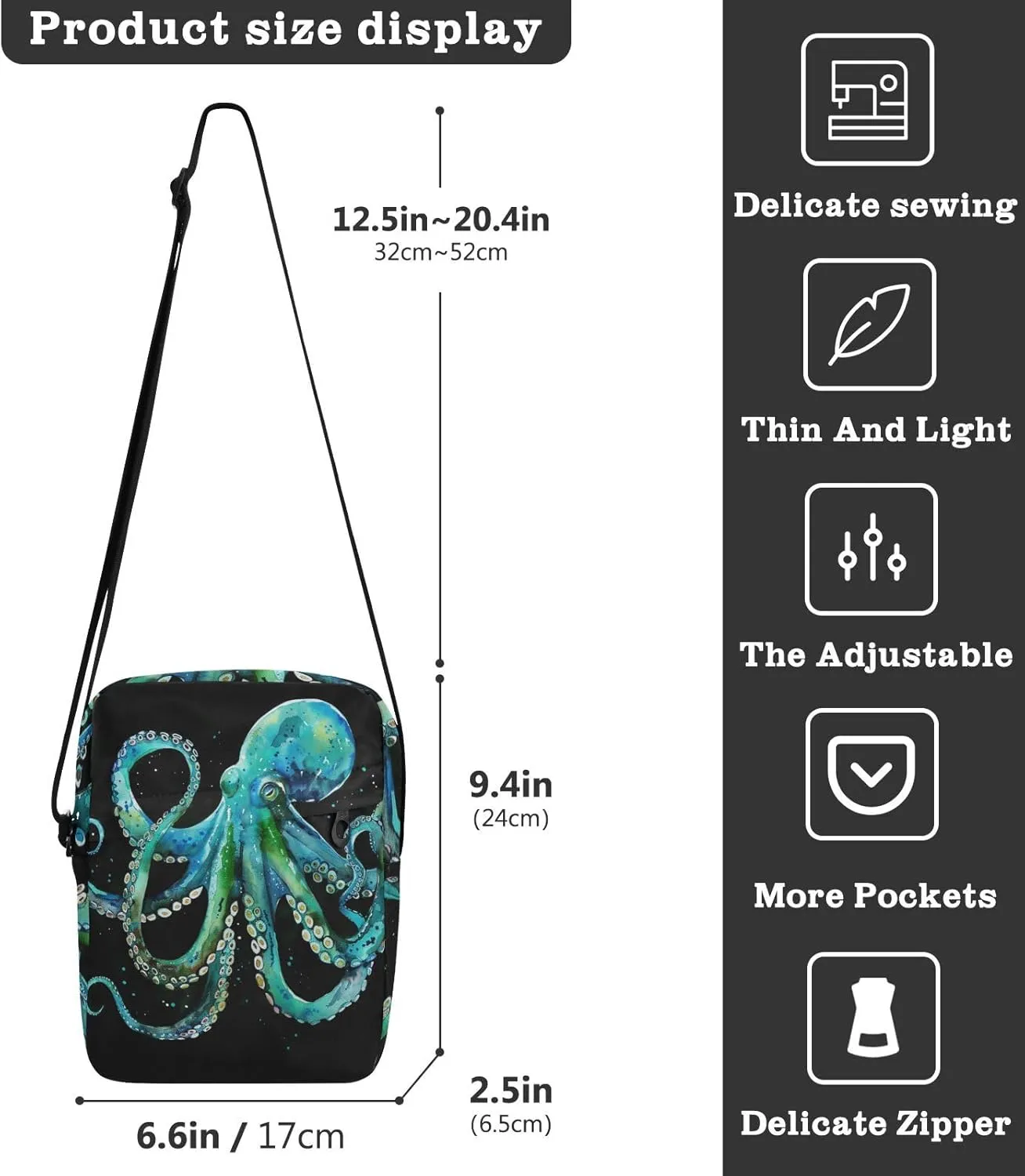Daisies Messenger Bag for Women Men Side Bag for Travel Workout