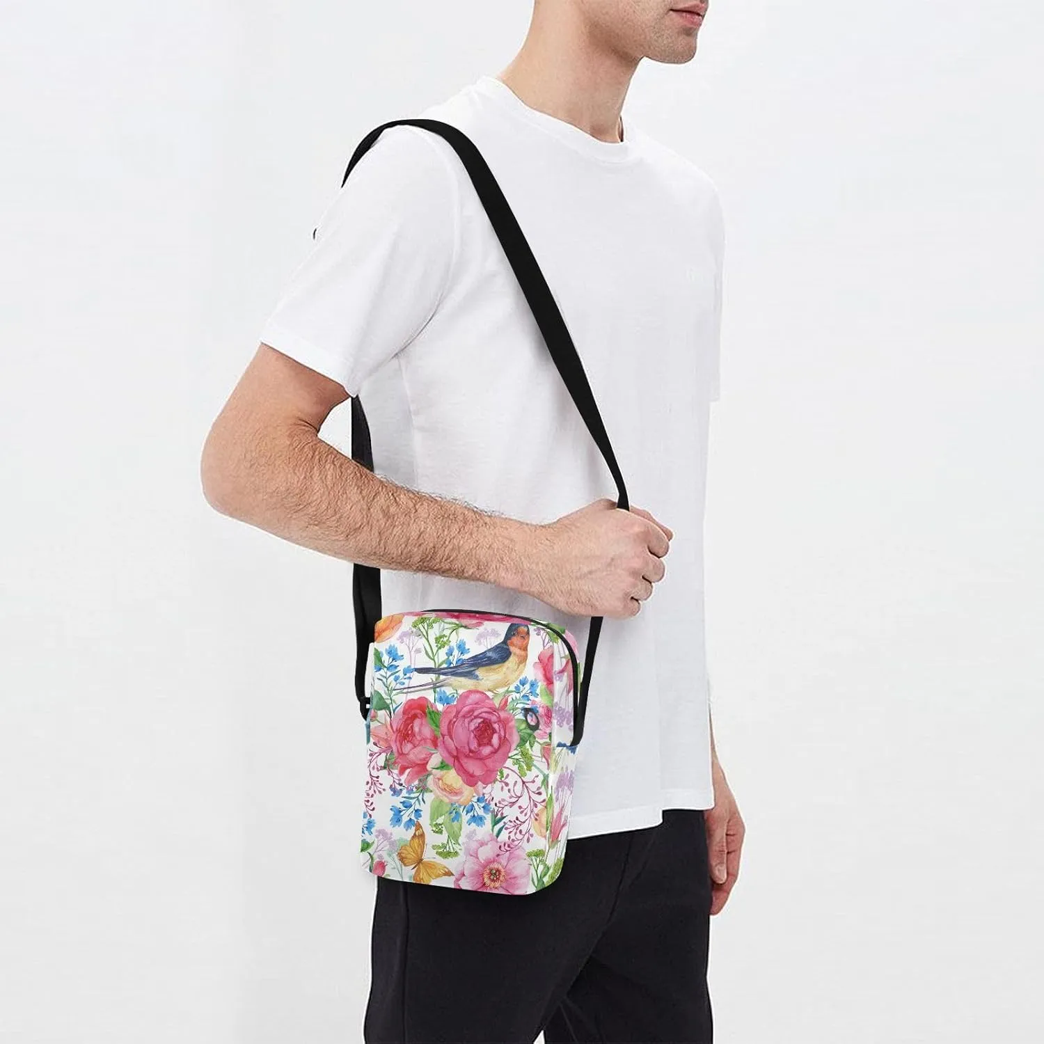 Daisies Messenger Bag for Women Men Side Bag for Travel Workout