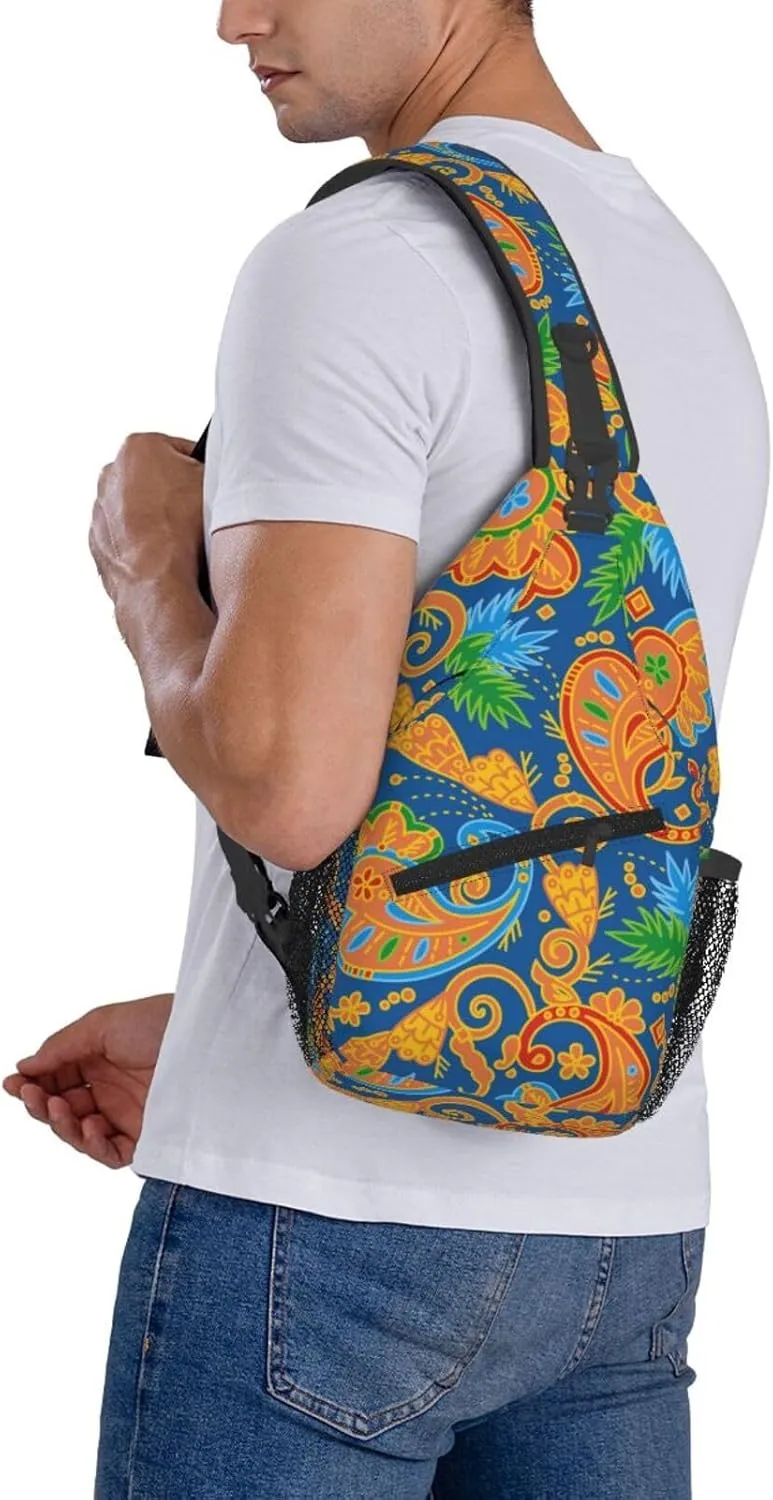 daisy Flowers Chest Bags Crossbody Sling Bag Shoulder Bag Travel Hiking Daypack For Men Women