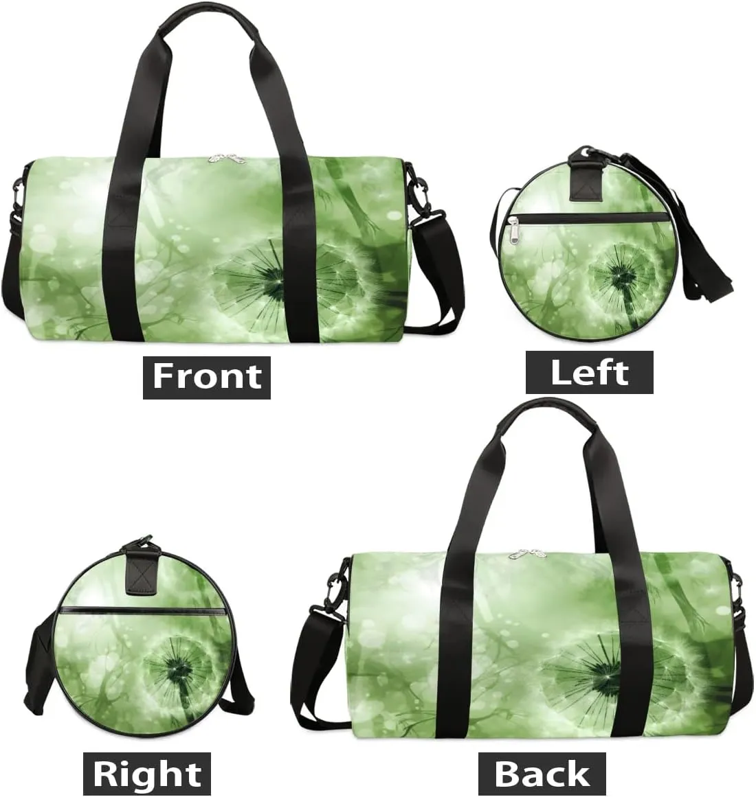 Dandelion Pattern Floral Travel Duffle Bag Gym Bag for Women Men Lightweight Carry on Duffel Bag for Sports Gyms Weekend Getaway