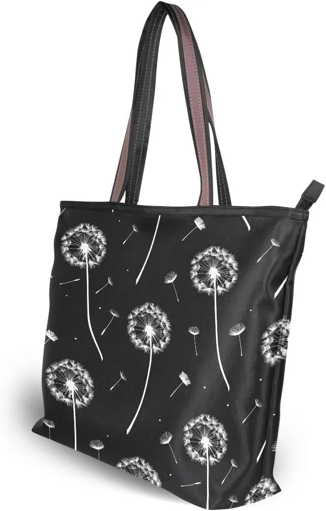 Dandelion White Shoulder Bags Large Handle Ladies Handbag