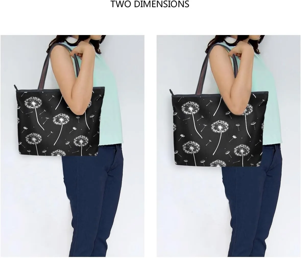 Dandelion White Shoulder Bags Large Handle Ladies Handbag