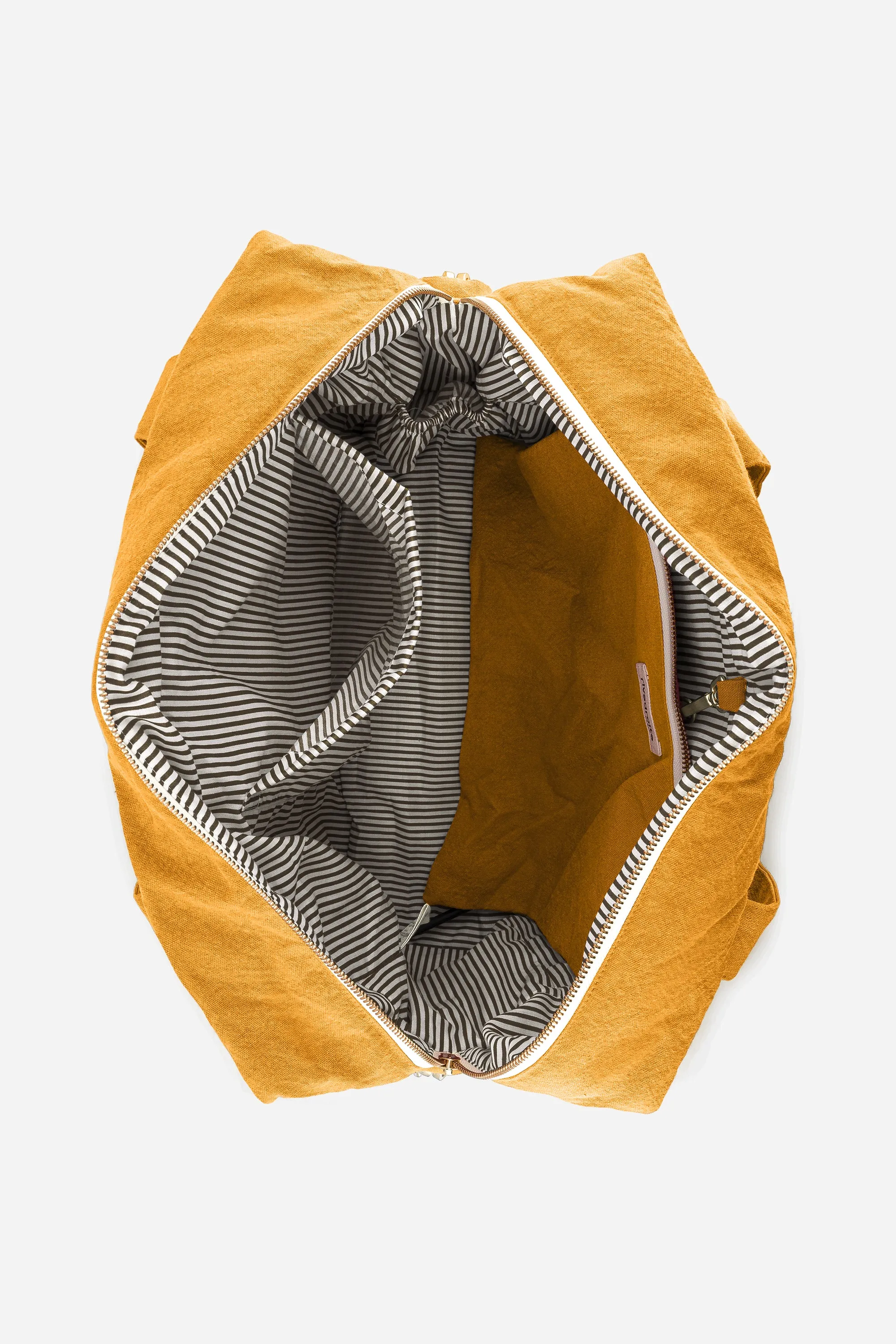 Darcy the anti diaper bag - Recycled cotton Mustard