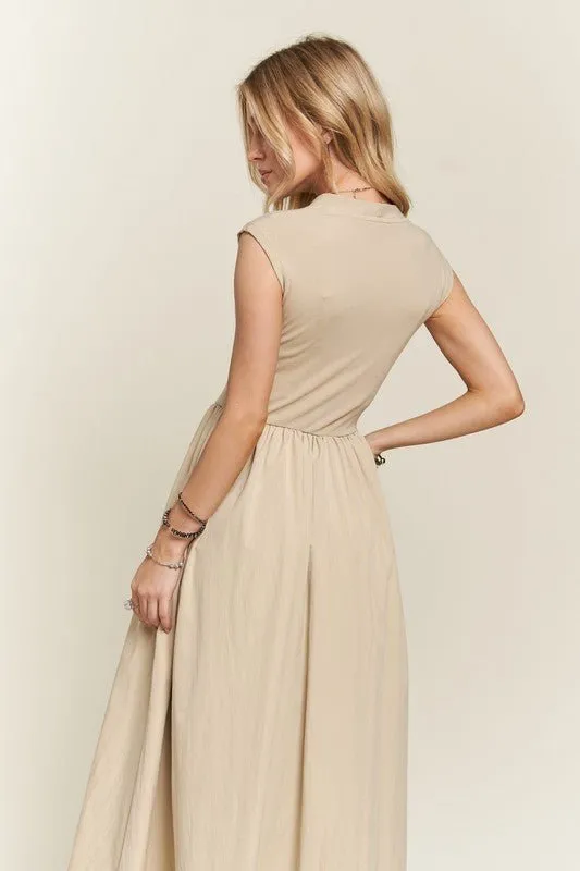 Discover the ADORA V-Neck Cap Sleeve Dress: Simple Elegance