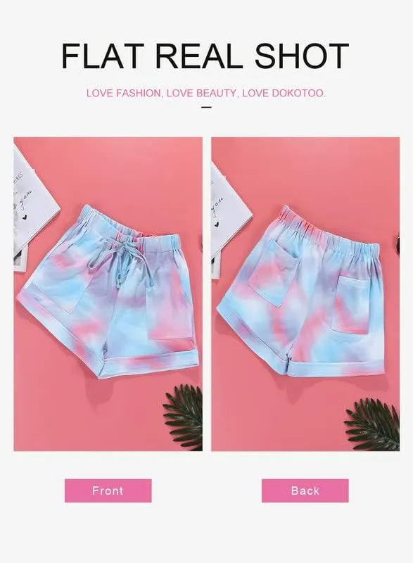 Dokotoo Womens Comfy Drawstring Casual Elastic Waist Pocketed Shorts