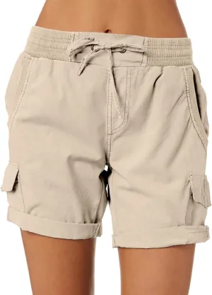 Dokotoo Womens Relaxed Fit High Waist Casual 4 Pocketed 2025 Hiking Outdoor Summer Shorts S-XL