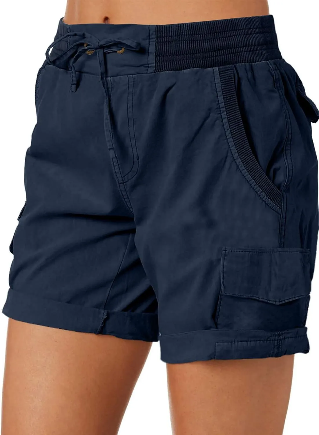 Dokotoo Womens Relaxed Fit High Waist Casual 4 Pocketed 2025 Hiking Outdoor Summer Shorts S-XL