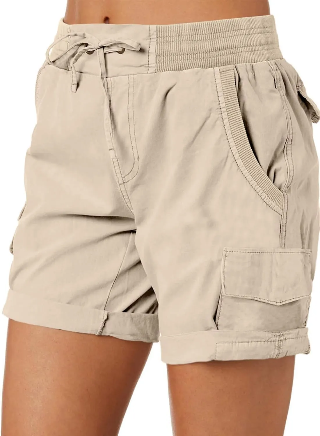 Dokotoo Womens Relaxed Fit High Waist Casual 4 Pocketed 2025 Hiking Outdoor Summer Shorts S-XL