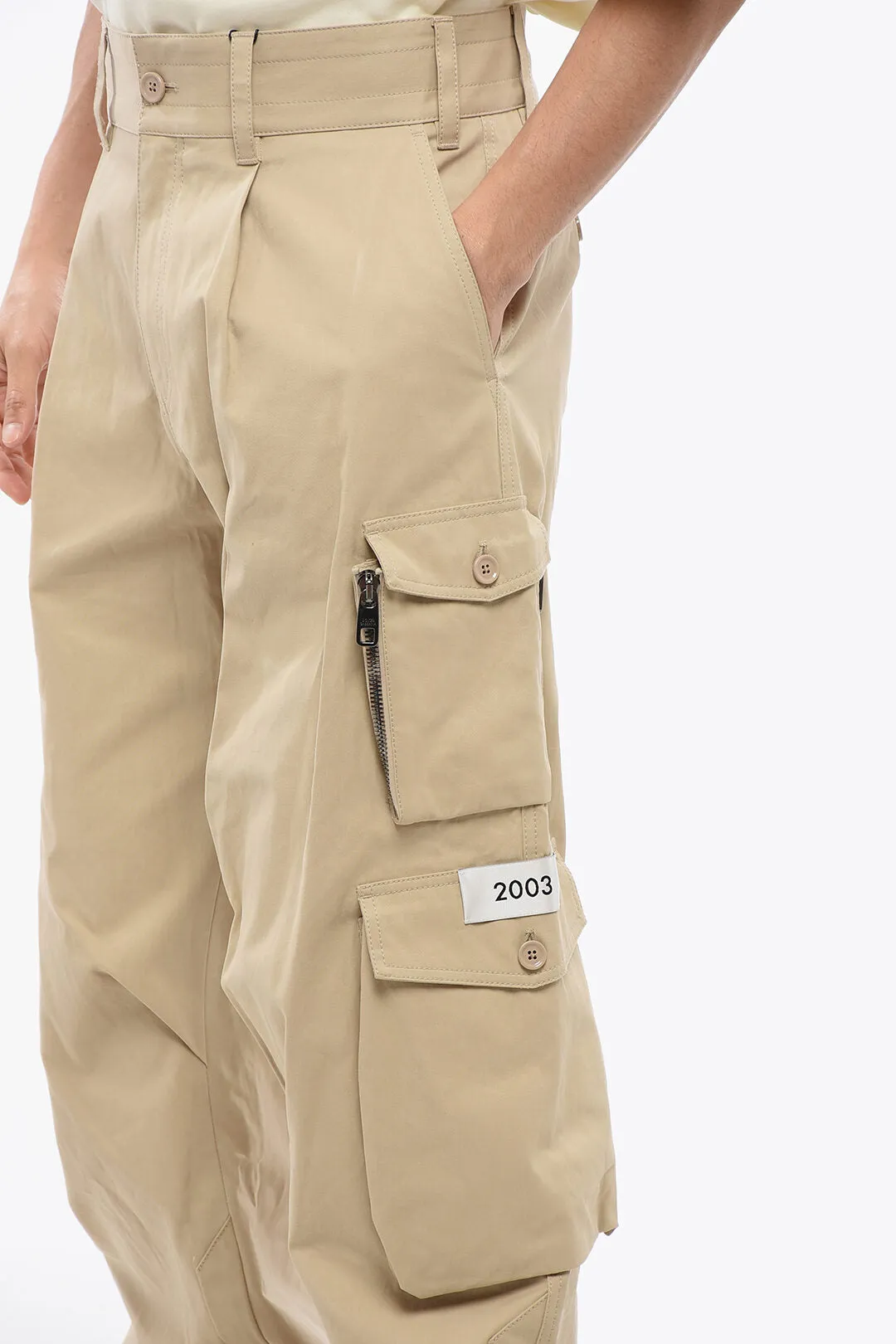 Dolce & Gabbana 2003 Cotton Cargo Pants with Drawstringed Ankle