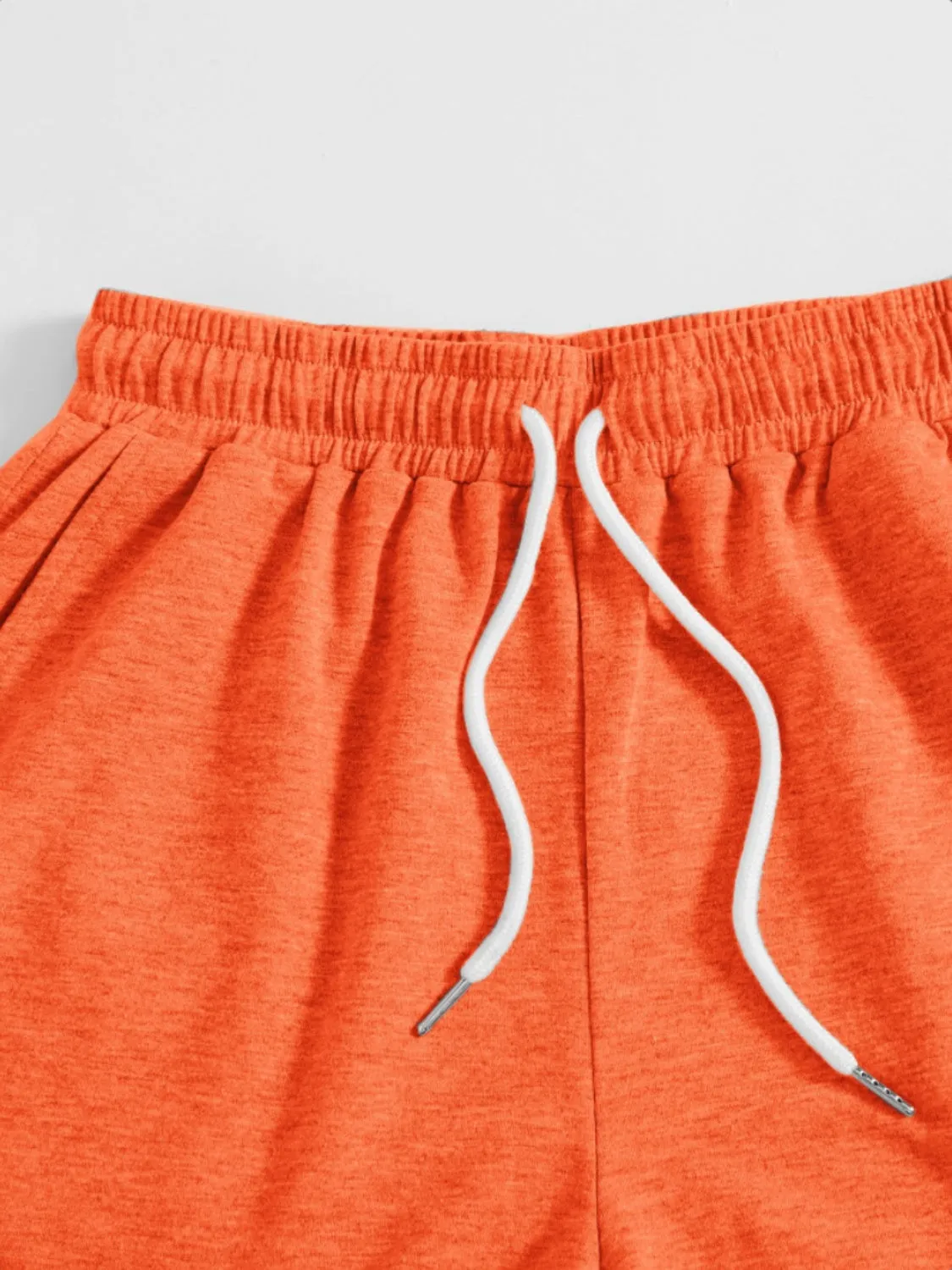 Drawstring Pocketed Elastic Waist Shorts