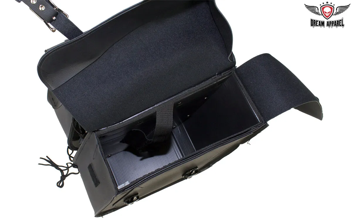 Dream Apparel Black Motorcycle Saddlebag with Gun Pockets