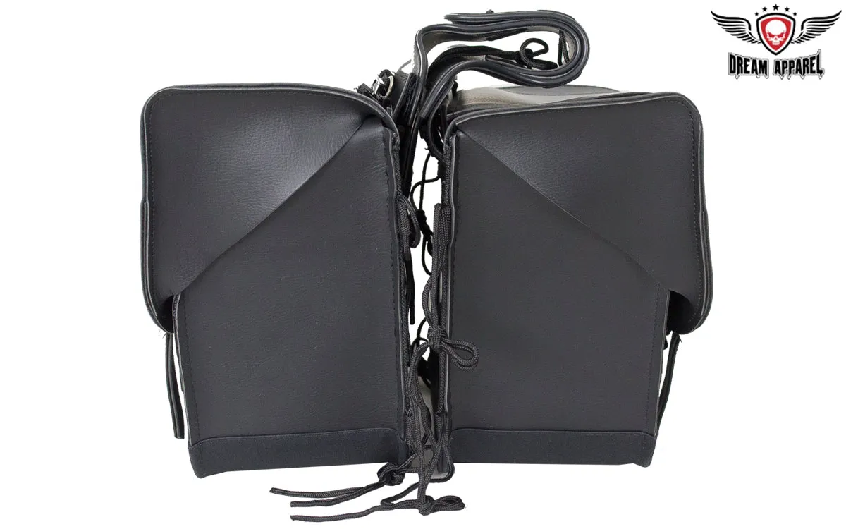 Dream Apparel Black Motorcycle Saddlebag with Gun Pockets