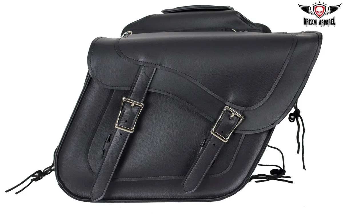 Dream Apparel Black Motorcycle Saddlebag with Gun Pockets
