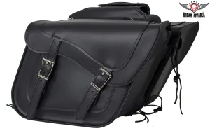 Dream Apparel Black Motorcycle Saddlebag with Gun Pockets
