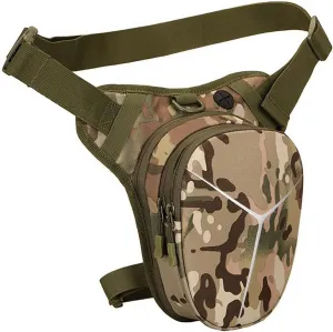 Drop Leg Bag Hard Shell Reflective Stripe Waist Pack Expandable Thigh Pack Hip Bag Crossbody Bag Outdoor Travel Sports Hiking Riding Thigh Pouch for Men Women (CP)