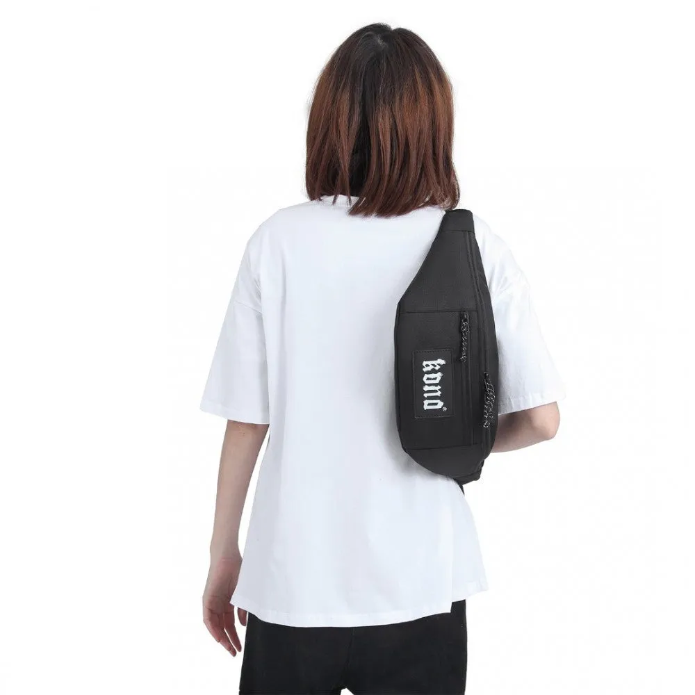 Ea2136 - Kono Lightweight Fashion Sports Bum Bag For Men And Women - Black