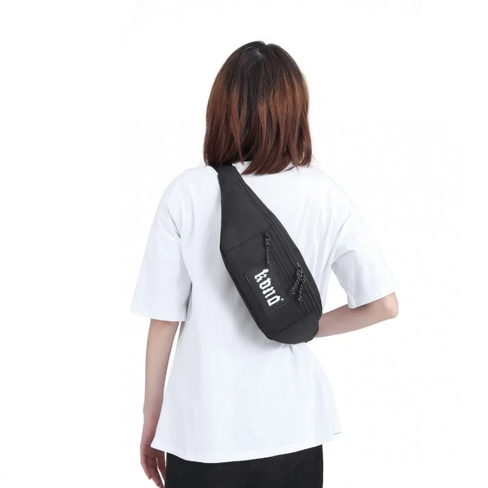 Ea2136 - Kono Lightweight Fashion Sports Bum Bag For Men And Women - Black