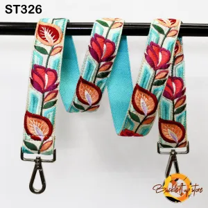 Embroidered Detachable Guitar Strap Crossbody Strap for Purses Bags Embroidery Replacement Messenger Strap Boho Tote Handbag Strap Gift Mom