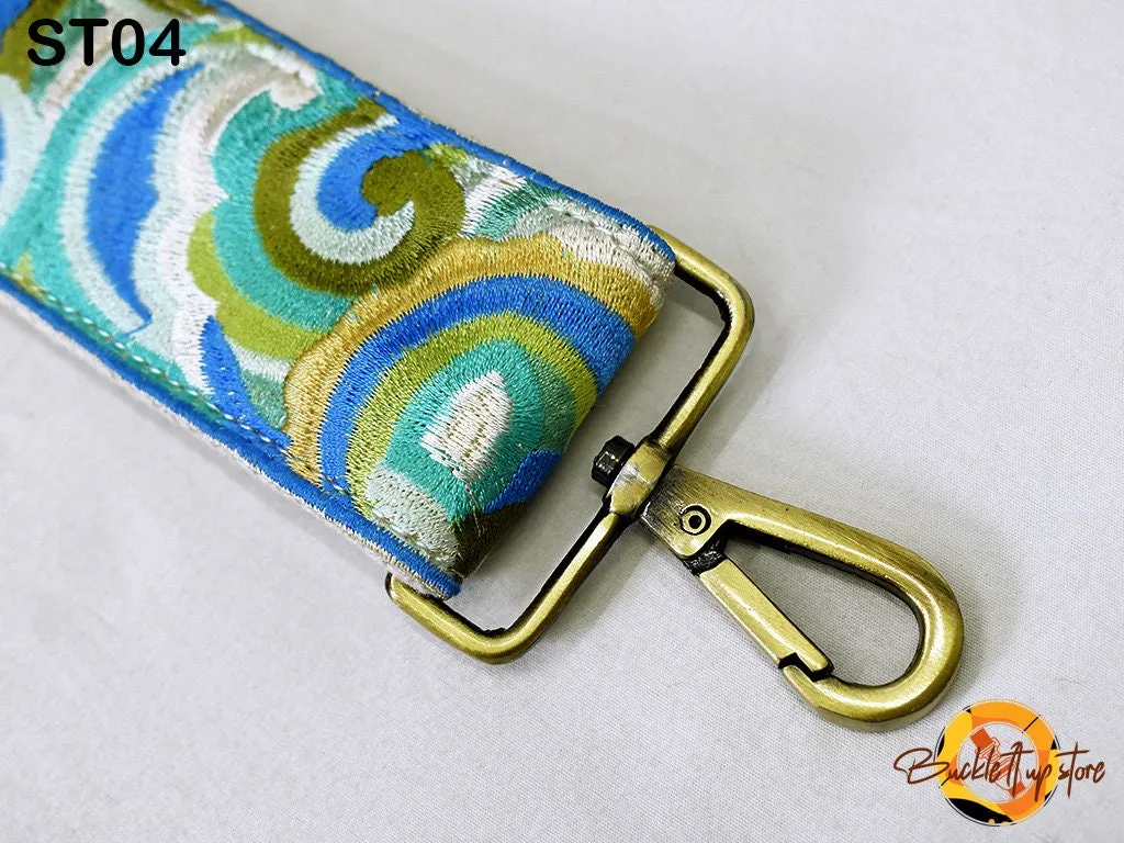 Embroidered Purse Strap Crossbody Strap for Purses Boho Bags Strap Embroidery Replacement Strap Boho Guitar Strap Handbag Strap gift for her
