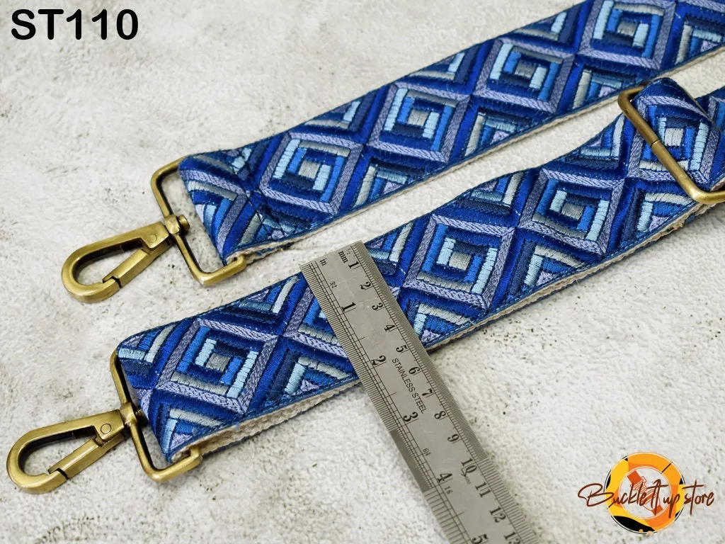 Embroidered Purse Strap Crossbody Strap for Purses Boho Bags Strap Embroidery Replacement Strap Boho Guitar Strap Handbag Strap gift for her