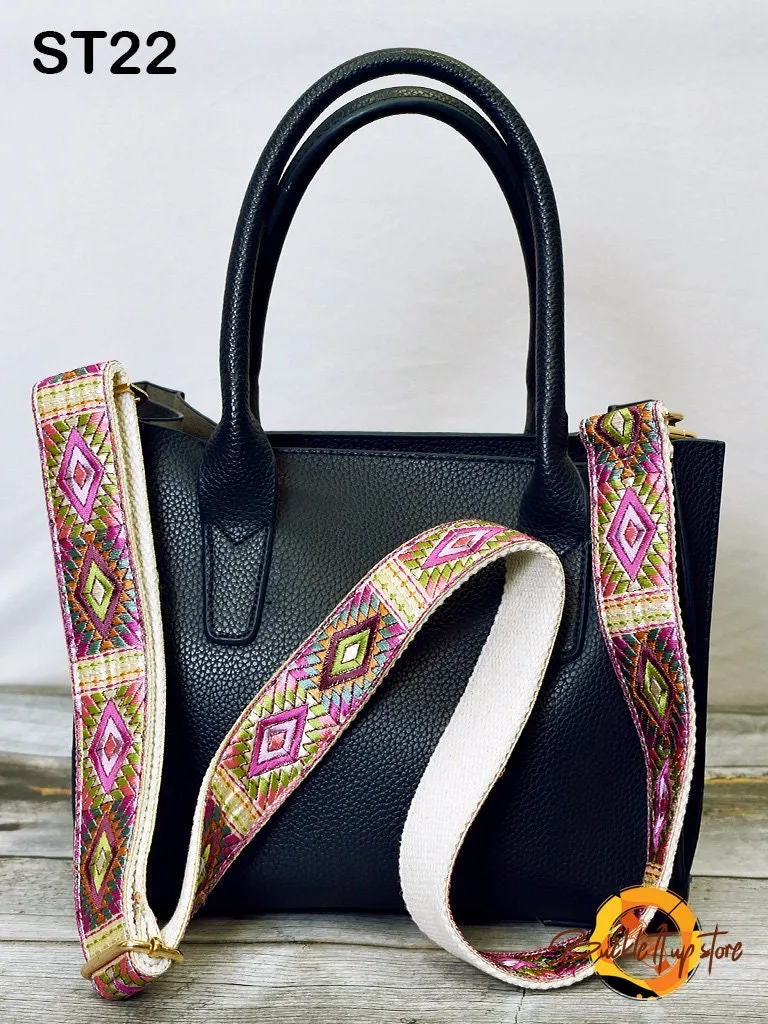 Embroidered Purse Strap Crossbody Strap for Purses Boho Bags Strap Embroidery Replacement Strap Boho Guitar Strap Handbag Strap gift for her