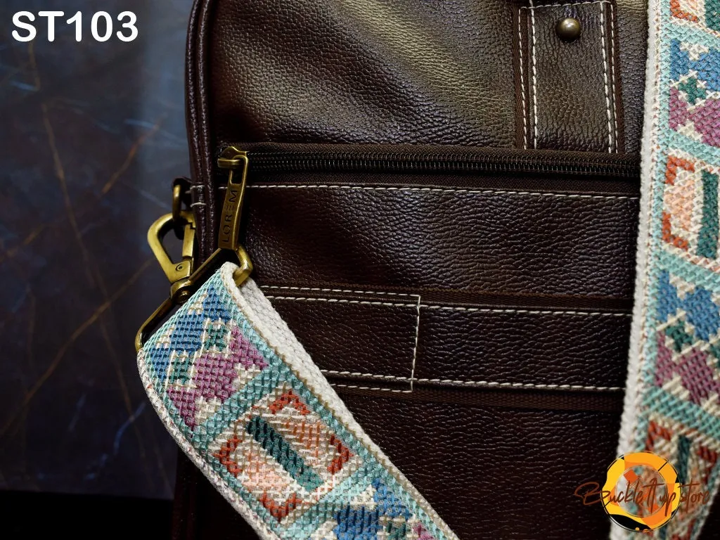 Embroidered Purse Strap Crossbody Strap for Purses Boho Messenger Bags Strap Replacement Strap Boho Guitar Strap Handbag Strap gift for her