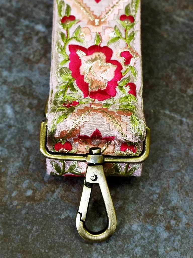 Embroidered Purse Strap Crossbody Strap for Purses Handbag Boho Bag Strap Floral Embroidery Replacement Strap Boho Guitar Strap Gift for her