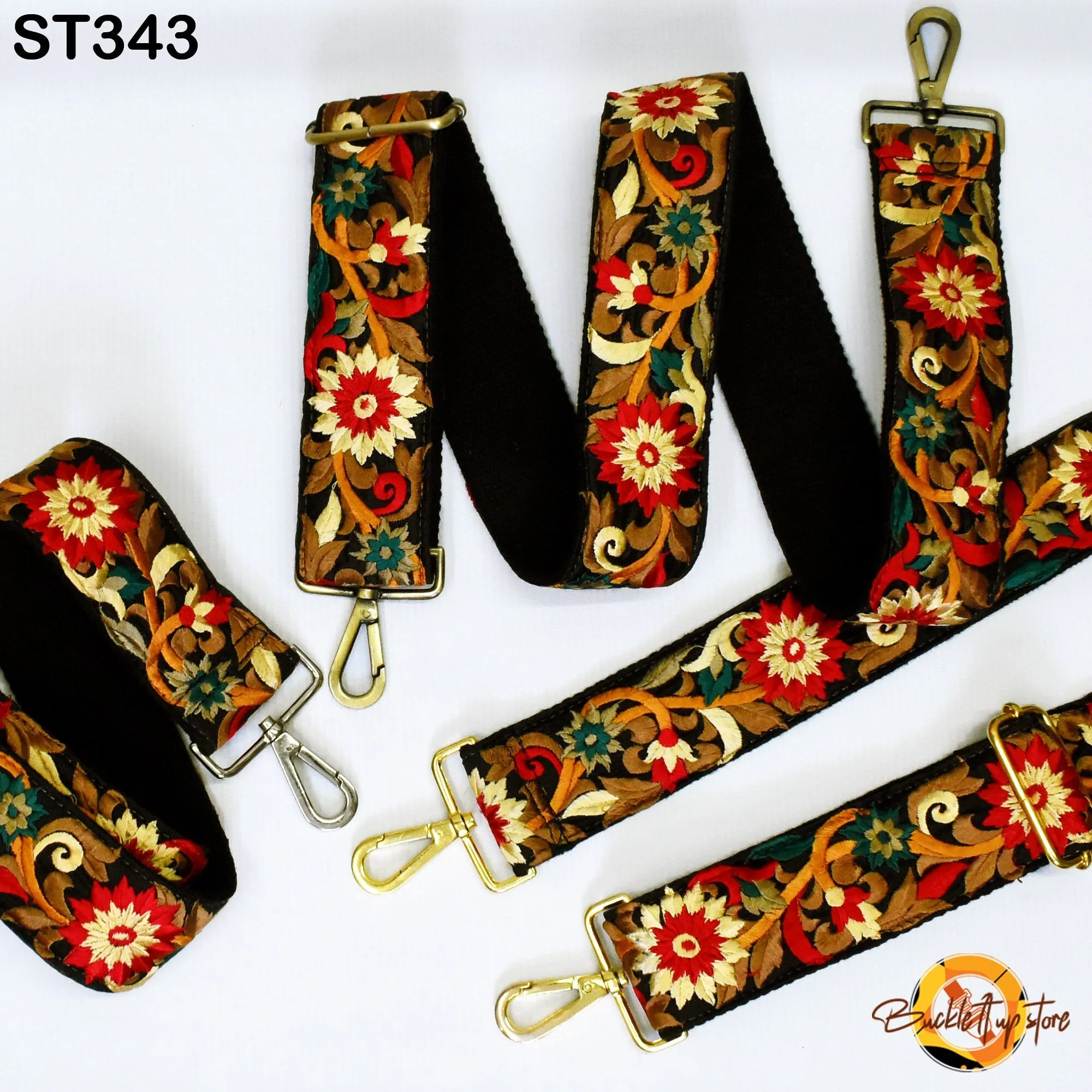 Embroidered Purse Strap Crossbody Strap for Purses Handbag Boho Bag Strap Floral Embroidery Replacement Strap Boho Guitar Strap Gift for her