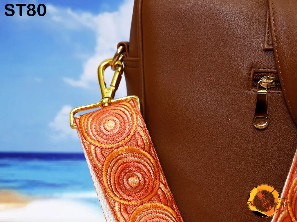 Embroidered Purse Strap Crossbody Strap for Purses Handbag Boho Bag Strap Floral Embroidery Replacement Strap Boho Guitar Strap Gift for her