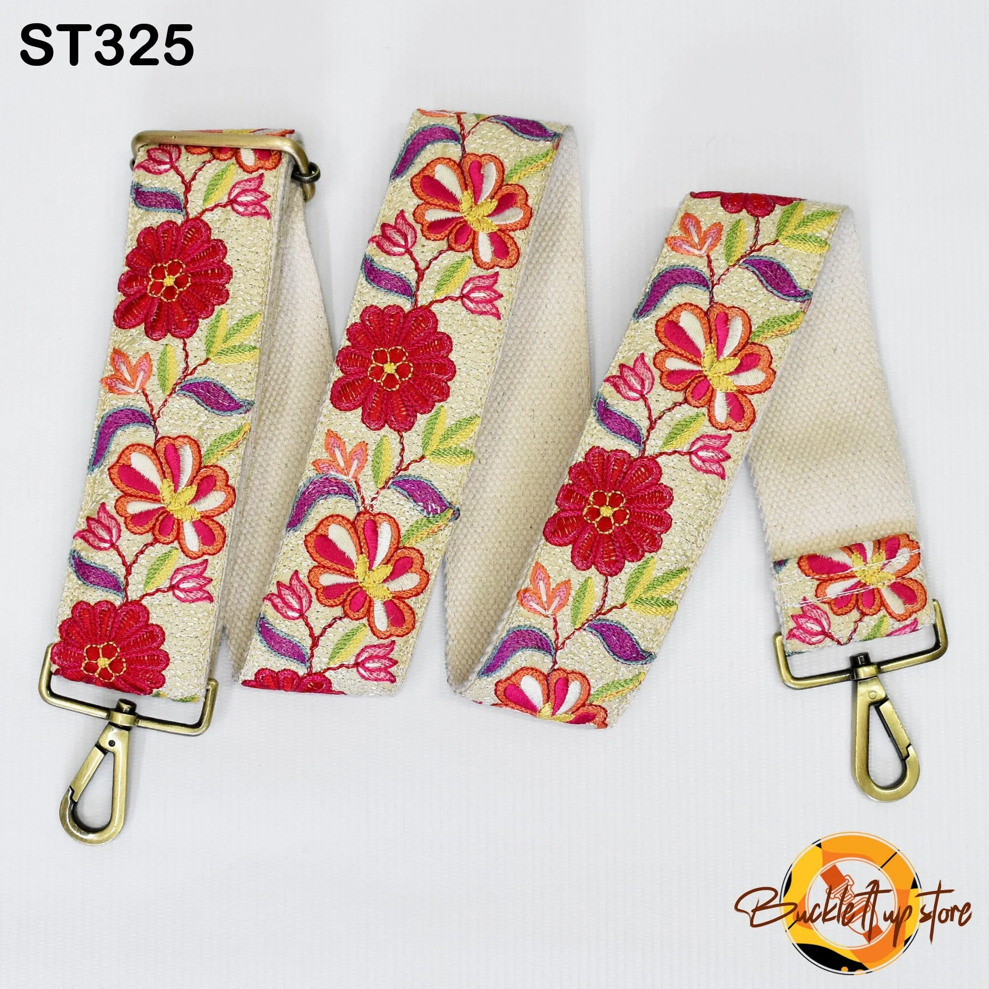 Embroidered Purse Strap Crossbody Strap for Purses Handbag Boho Bag Strap Floral Embroidery Replacement Strap Boho Guitar Strap Gift for her