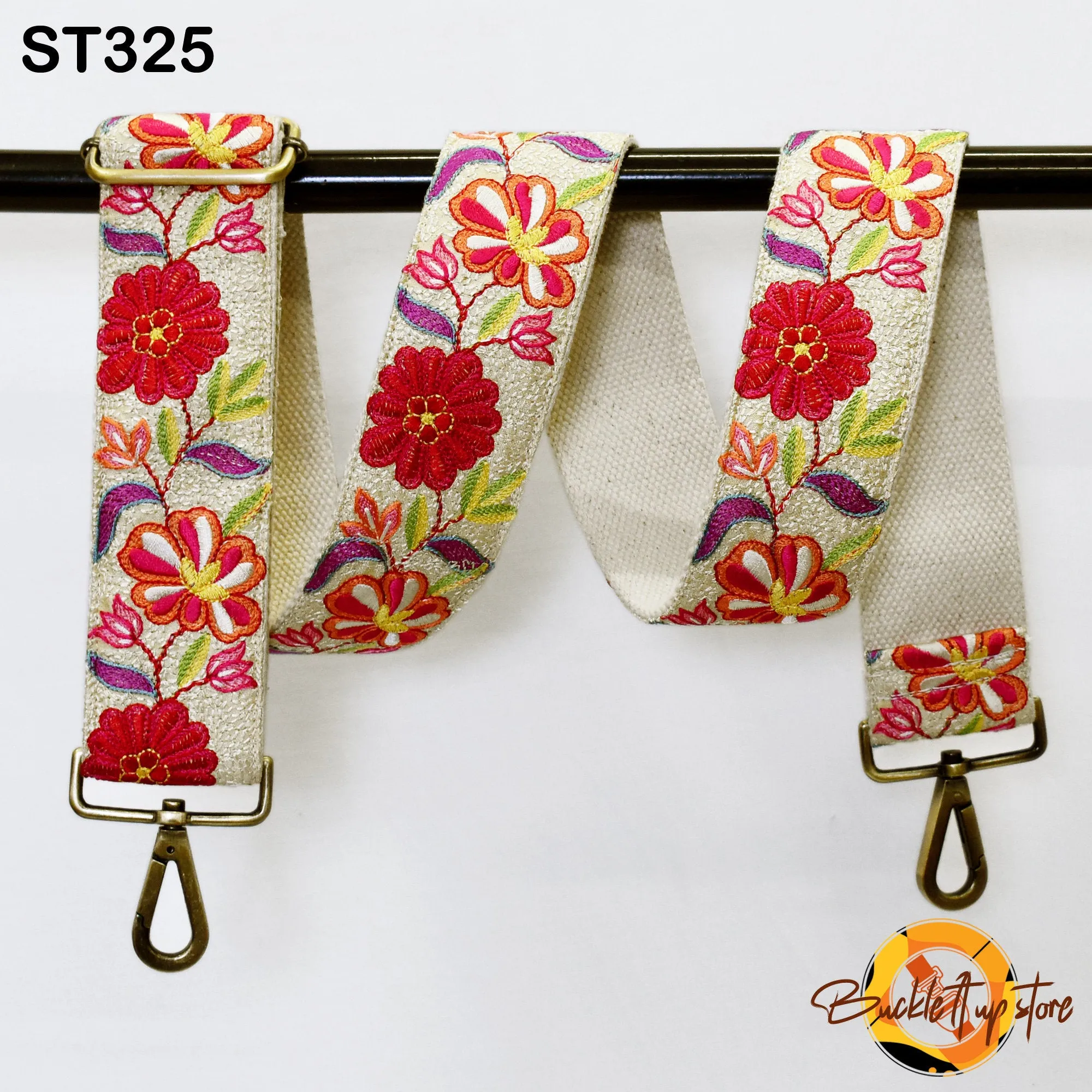 Embroidered Purse Strap Crossbody Strap for Purses Handbag Boho Bag Strap Floral Embroidery Replacement Strap Boho Guitar Strap Gift for her