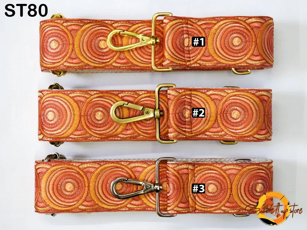 Embroidered Purse Strap Crossbody Strap for Purses Handbag Boho Bag Strap Floral Embroidery Replacement Strap Boho Guitar Strap Gift for her