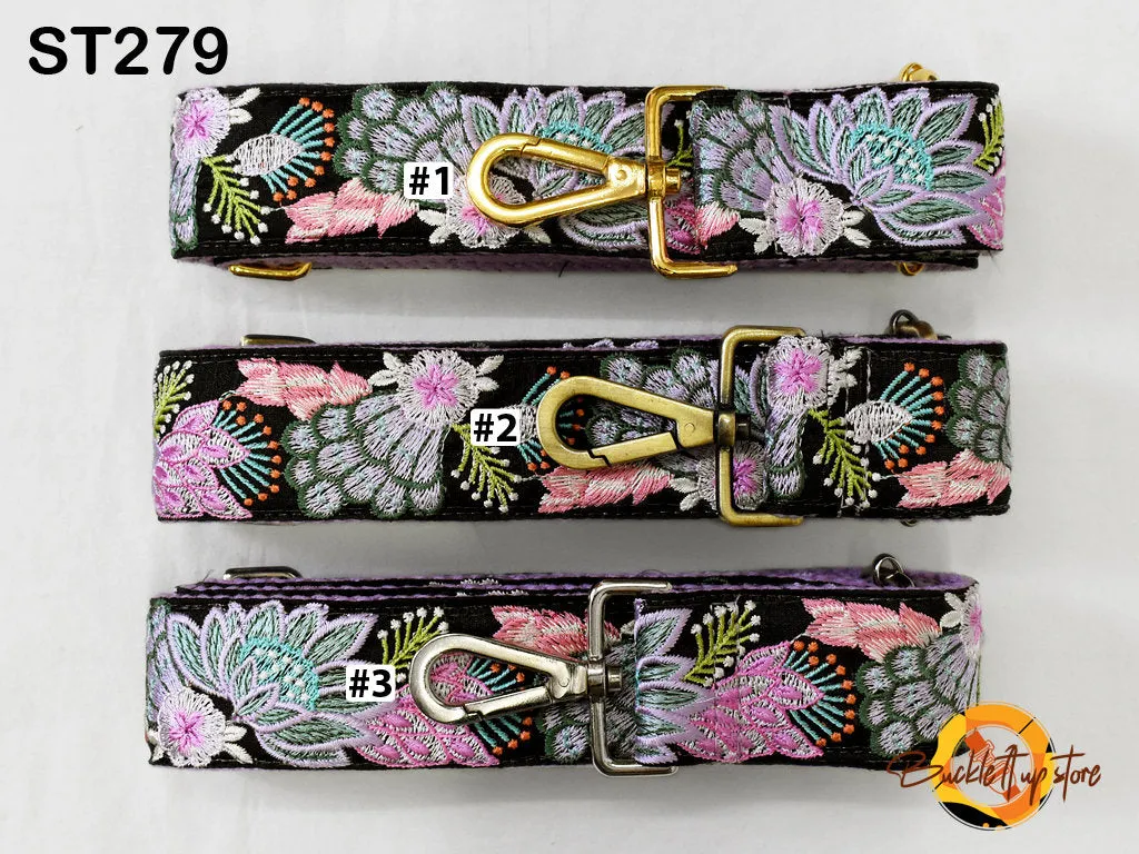 Embroidered Purse Strap Crossbody Strap for Purses Handbag Boho Bag Strap Floral Embroidery Replacement Strap Boho Guitar Strap Gift for her