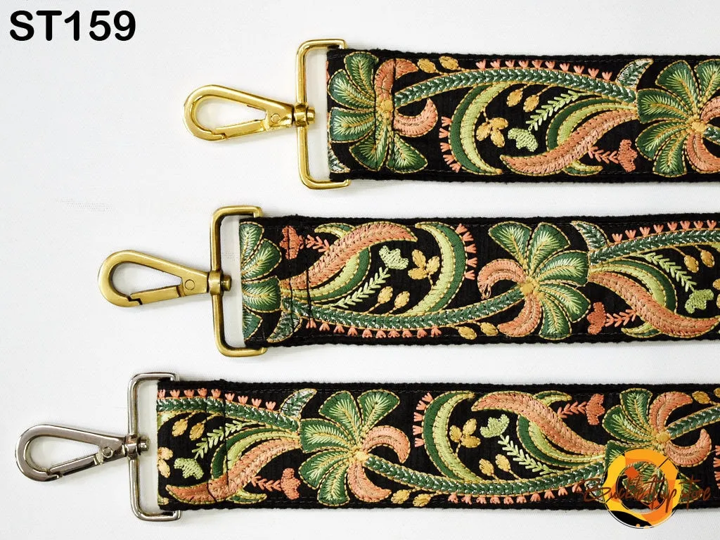 Embroidery Adjustable Camera Strap Crossbody Strap for Purses Embroidered Handbag Boho Bag Strap Replacement Strap Guitar Strap Gift for her