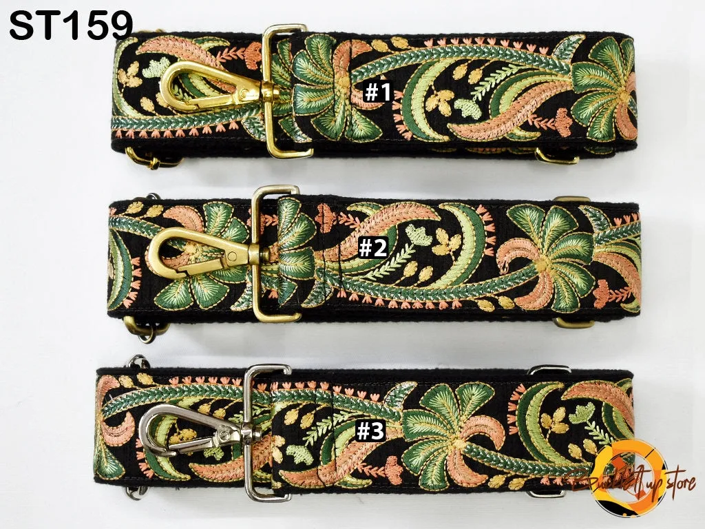 Embroidery Adjustable Camera Strap Crossbody Strap for Purses Embroidered Handbag Boho Bag Strap Replacement Strap Guitar Strap Gift for her