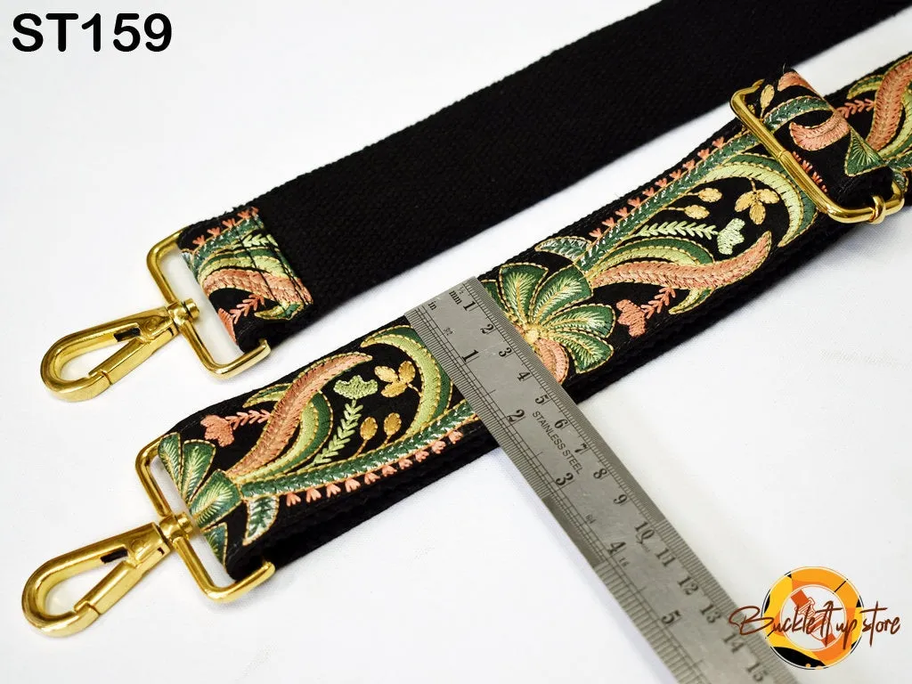 Embroidery Adjustable Camera Strap Crossbody Strap for Purses Embroidered Handbag Boho Bag Strap Replacement Strap Guitar Strap Gift for her